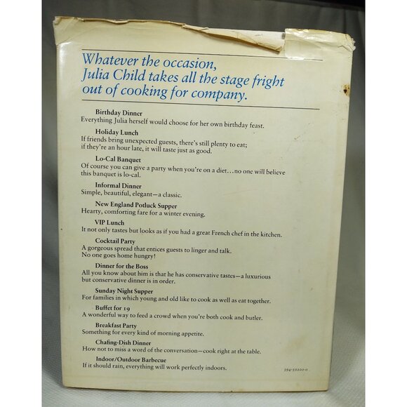 Julia Child & Company Hardcover Cookbook 1978, Dust Jacket - Picture 3 of 10